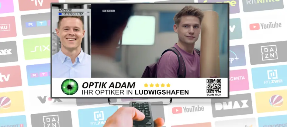 Ludwigshafener Optiker setzt auf Smart-TV-Werbung im Wohnzimmer